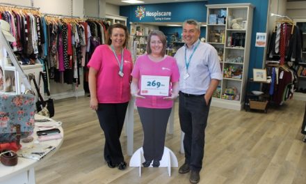 Life-size cut-out of Exeter nurse helps Hospiscare raise funds
