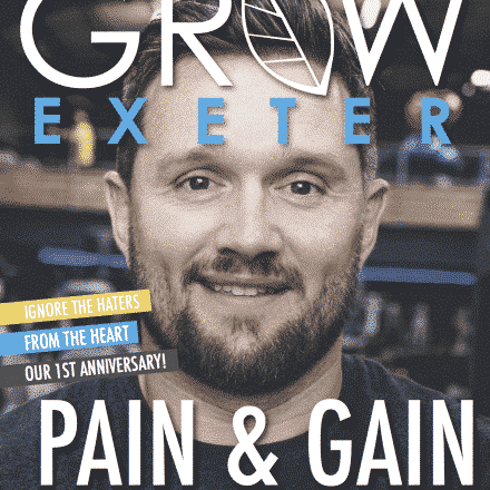 Grow Magazine Front Page September 2018, Pain & Gain