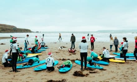 Surfers Take To the Sea for South Devon Santa Surf