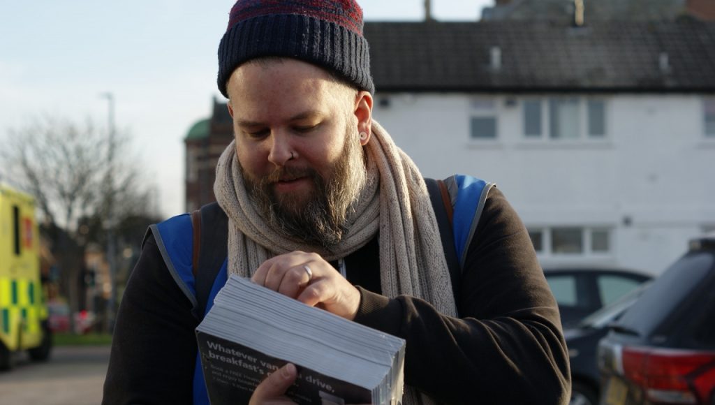 Grow editor Joff Alexander-Frye delivers magazines